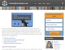 Tablet Screenshot of criminaljusticedegree.com